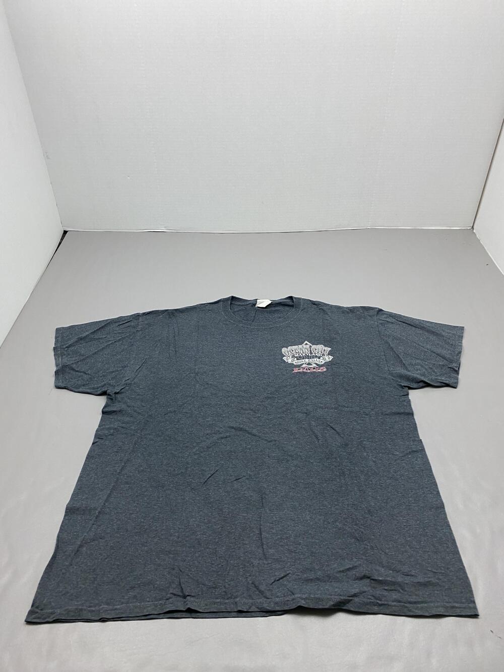 Fruit Of The Loom Shirt Mens XL Gray Ocean City Maryland Bike Rally 2016